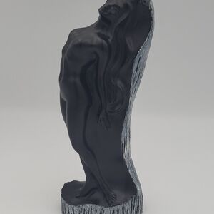 Vtg Frank Schirman Hawaiian Black Coral Posed Nude Woman Figurine Sculpture 1967